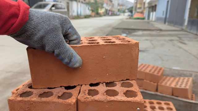 Brick masonry going up on the Lalitpur plot