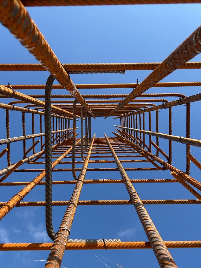 Rebar cage on site